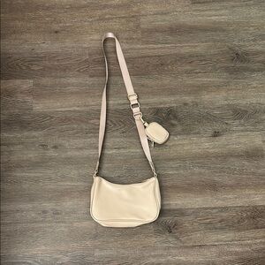 cream shoulder bag